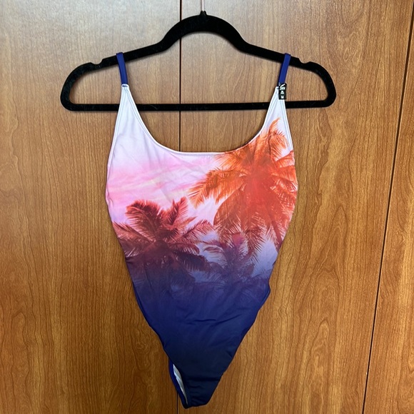 Victoria’s Secret Pink Sunset Palm-tree One piece Swimsuit - Picture 2 of 5